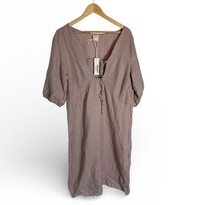 DEIJI STUDIOS Away Dress - Orchid - 100% Linen - Size XL  NWT